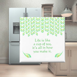 Imán Hojas verdes neón - arte fractal, irlandés diciend