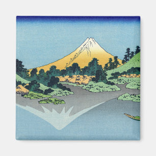 Imán Hokusai - El Monte Fuji reflexiona en el lago Kawa