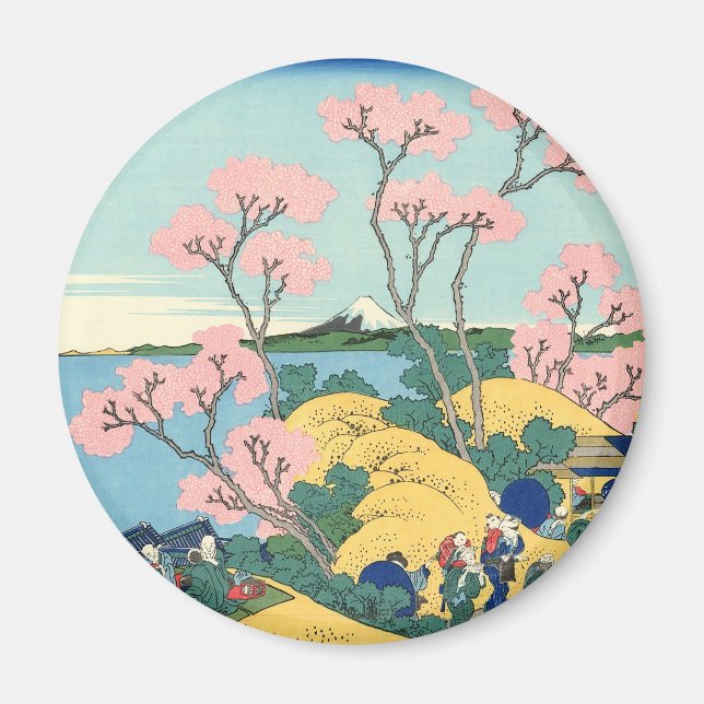 Imán Hokusai Fuji de Gotenyama en el Tōkaidō en Shin (Frente)