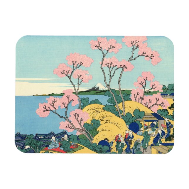 Imán Hokusai Fuji de Gotenyama en el Tōkaidō en Shin (Horizontal)