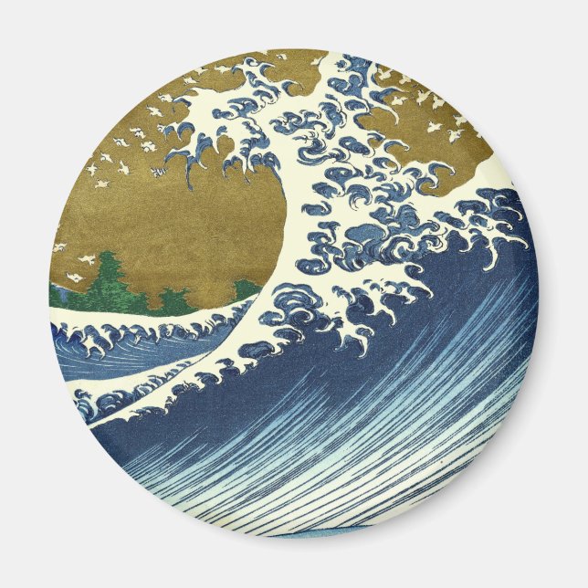 Imán Hokusai Gran Ola Arte Japonés (Frente)