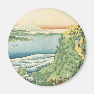 Imán Hokusai - viajeros que suben una trayectoria de la
