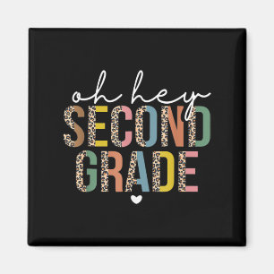 Imán Hola, 2º Grado De Vuelta Al Leopardo Escolar Por