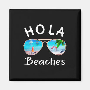 Imán Hola Beaches Summer Sungles Flamingo Beach Ocean