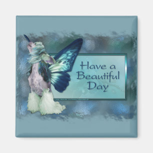Imán Hola - Blue Wings - día hermoso - Sheeba