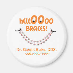 Imán Hola Braces Naranja Ortodonta Promocional
