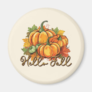 Imán Hola Caída - Parche De Calabaza Acogedor