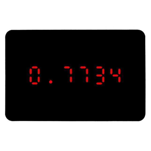 Imán Hola calculadora LED | 0,7734 (Horizontal)