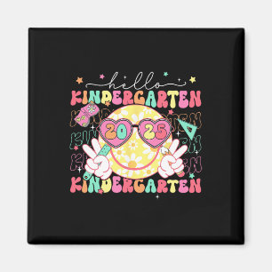 Imán Hola Cara Sonriente De Kindergarten De Vuelta A La