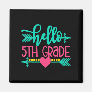 Imán Hola Chicas de 5º grado de vuelta a la escuela reg