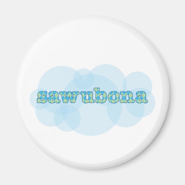 Imán Hola en zulu wawubona patrón de argyle (Frente)