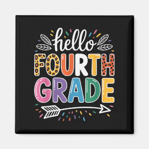 Imán Hola Equipo de 4º Grado De Vuelta A La Escuela T