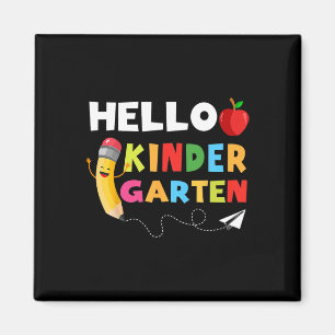 Imán Hola equipo de kindergarten de vuelta a la escuela