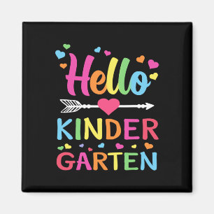 Imán Hola equipo de kindergarten Kinder Byck a la escue