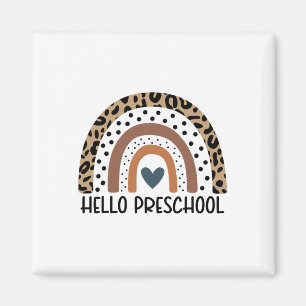 Imán Hola equipo de maestros de preescolar arcoiris pre