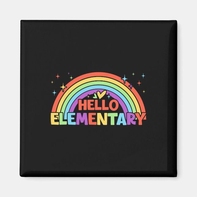 Imán Hola Equipo De Maestros Del Arcoiris Elemental De  (Frente)