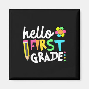 Imán Hola equipo de primer grado 1er grado de vuelta al