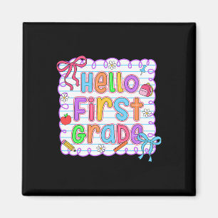 Imán Hola equipo de primer grado 1er grado de vuelta al