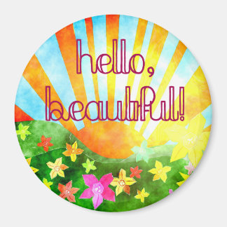 Imán ¡Hola, Hermosa! Sunny Day Colorful Magnet