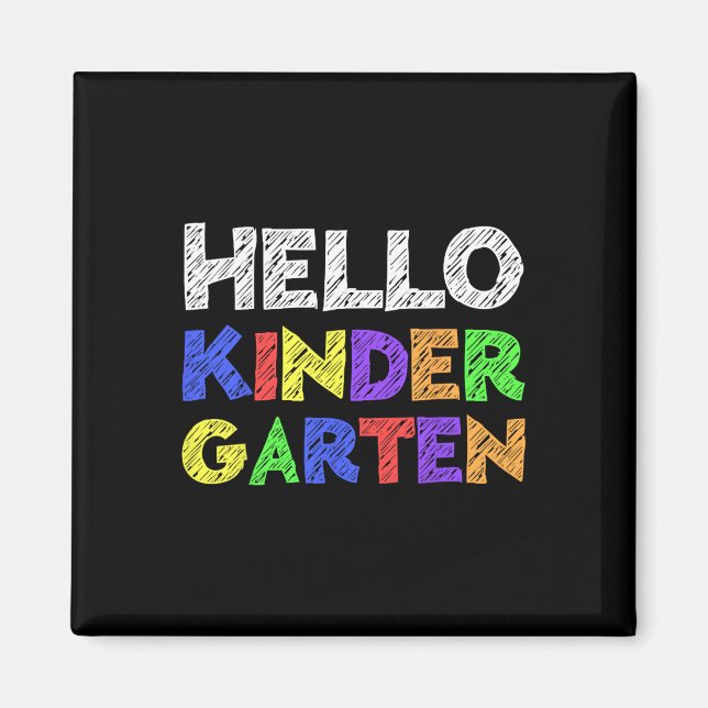 Imán Hola Kindergarten De Vuelta A La Escuela (Frente)
