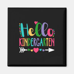 Imán Hola Kindergarten Leopard Tie Dye Lápiz Cute Te