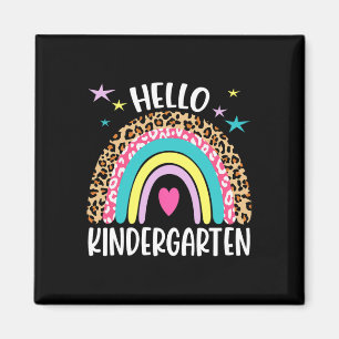 Imán Hola Kindergarten Rainbow primer día de vuelta a S