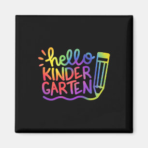 Imán Hola Maestro de Kinder Tie Dye Bienvenido Byck A