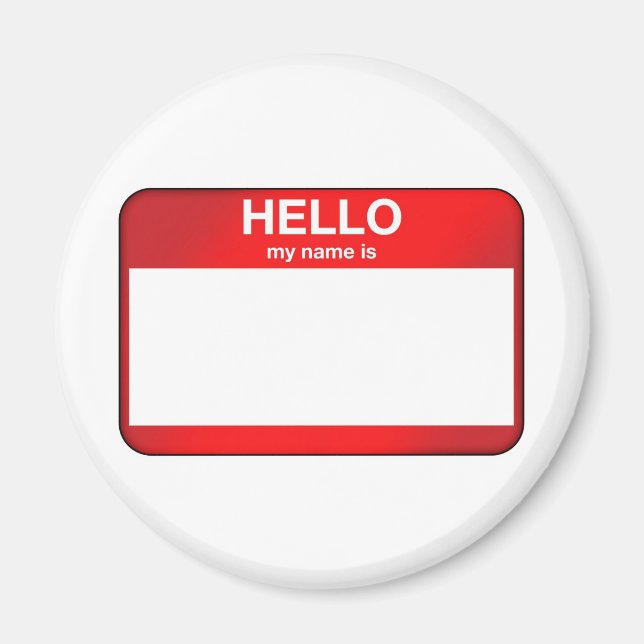 Imán Hola Mi Nombre Es... (Frente)