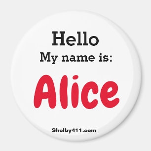 Imán Hola Mi nombre es: Magnate de Alicia