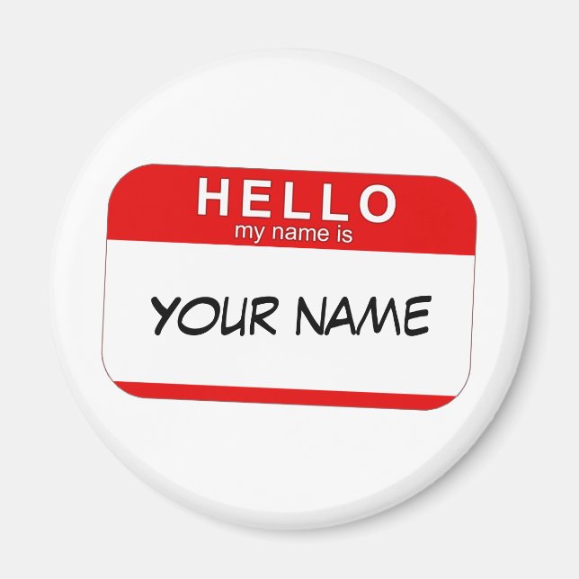 Imán Hola Mi nombre es Magnet (Frente)