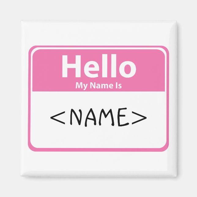 Imán Hola Mi Nombre es Rosa, <NAME> (Frente)