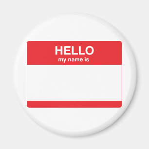 Imán Hola, mi nombre es (su texto)
