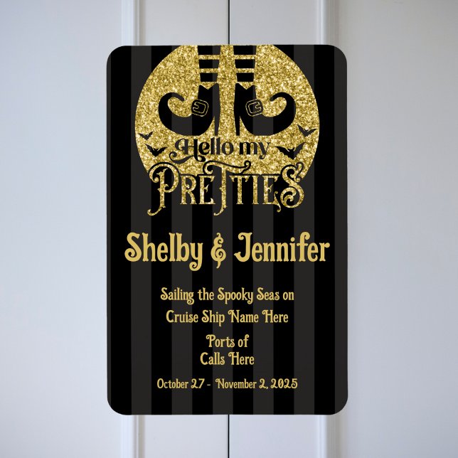 Imán Hola Mi Puerta De Cruceros Halloween (Halloween Cruise Door Magnet)