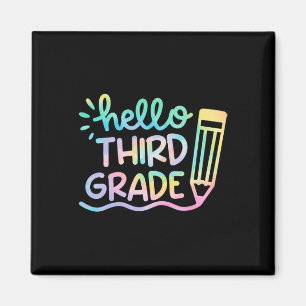 Imán Hola niños de tercer grado de profesores de tintes