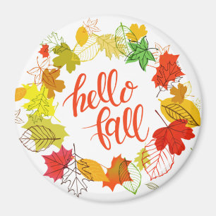 Imán "hola otoño" Circle Magnet