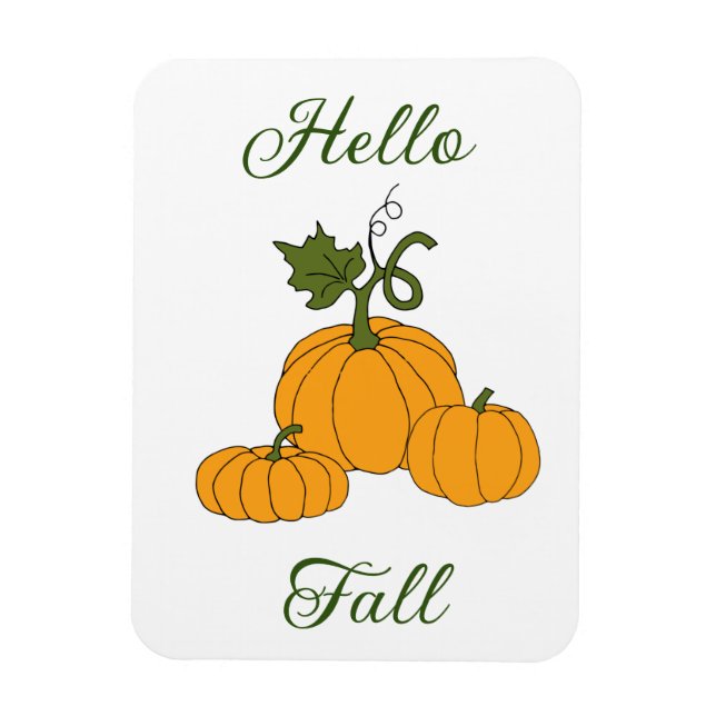 Imán Hola Otoño Minimalista Lindo (Vertical)