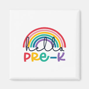 Imán Hola Pre-k Rainbow Ck Maestro Estudiante De Primar