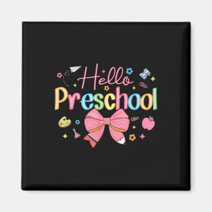 Imán Hola Preschool Coquette Bow Volver a la Escuela Ma