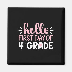 Imán Hola primer día de 4º grado Equipo 4º grado Sq