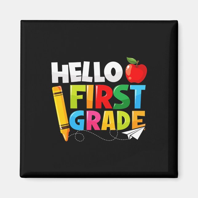 Imán Hola Primer Grado De Primer Grado De Vuelta A La E (Frente)