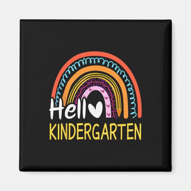 Imán Hola, profesor de kindergarten de vuelta a la escu (Frente)