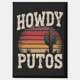 Imán Hola Putos Cactus Divertido Retro Antiguo