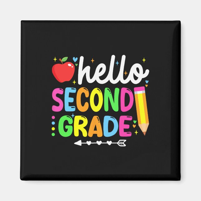 Imán Hola Segundo Grado 2do Grado Regreso a la Escuela  (Frente)