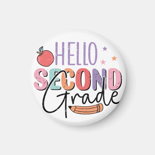 Imán Hola segundo grado de vuelta a la escuela (Frente)