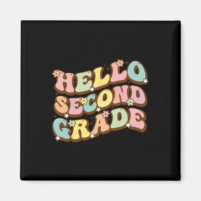 Imán Hola Segundo Grado Para Profesores Estudiantes (Frente)