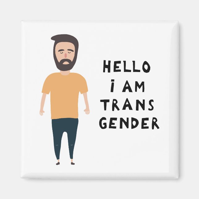 Imán Hola Soy Transgénero (Frente)