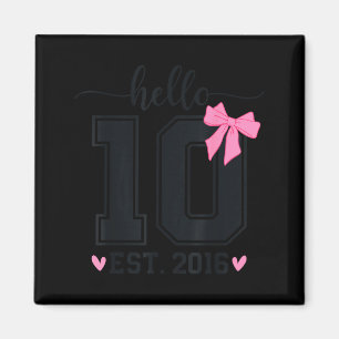 Imán Hola Ten Est 2016 Cumpleaños 10 Coquette Lazo 10 A