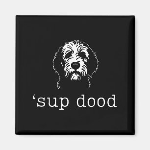 Imán Hola Tipo Perro Divertido Garabato Papá Minimalist