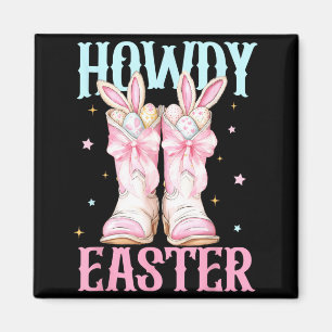 Imán Hola Western Easter Bunny Coquette Botas de Vaquer