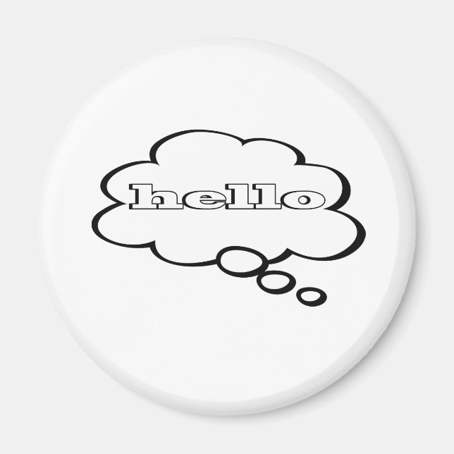 Imán Hola Word Bubble Magnet (Frente)